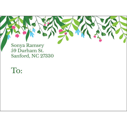 Greenery Shipping Labels